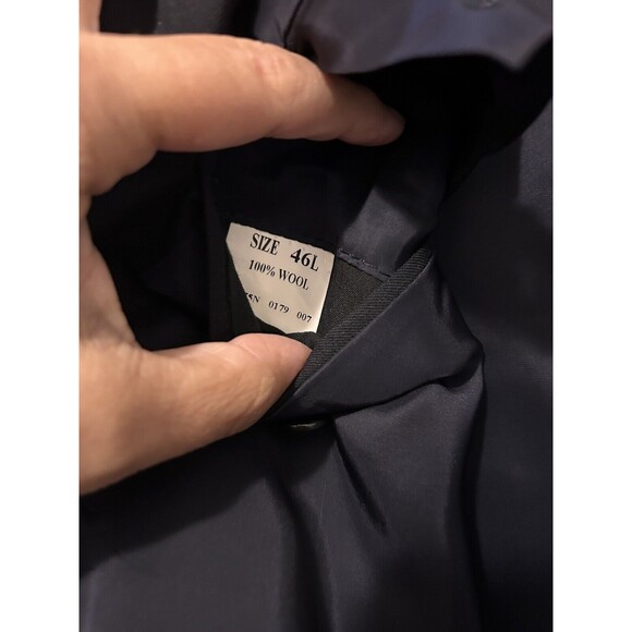 Jos. A. Bank SZ 44L Men’s Navy Blue Wool Sport coat Blazer suit jacket Traveler - Picture 7 of 8
